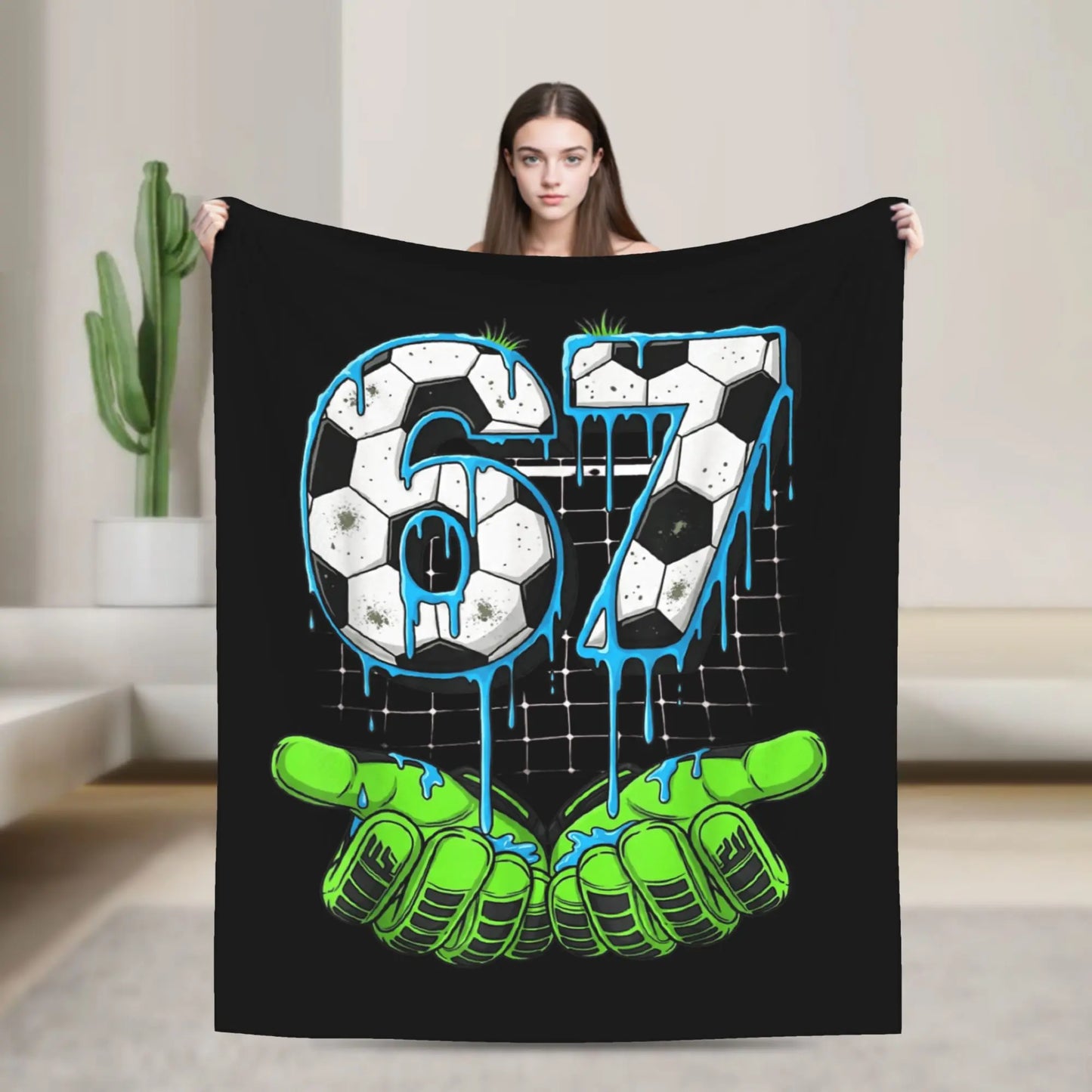 Six Seven Ice Cream Drip Meme 67 Blanket