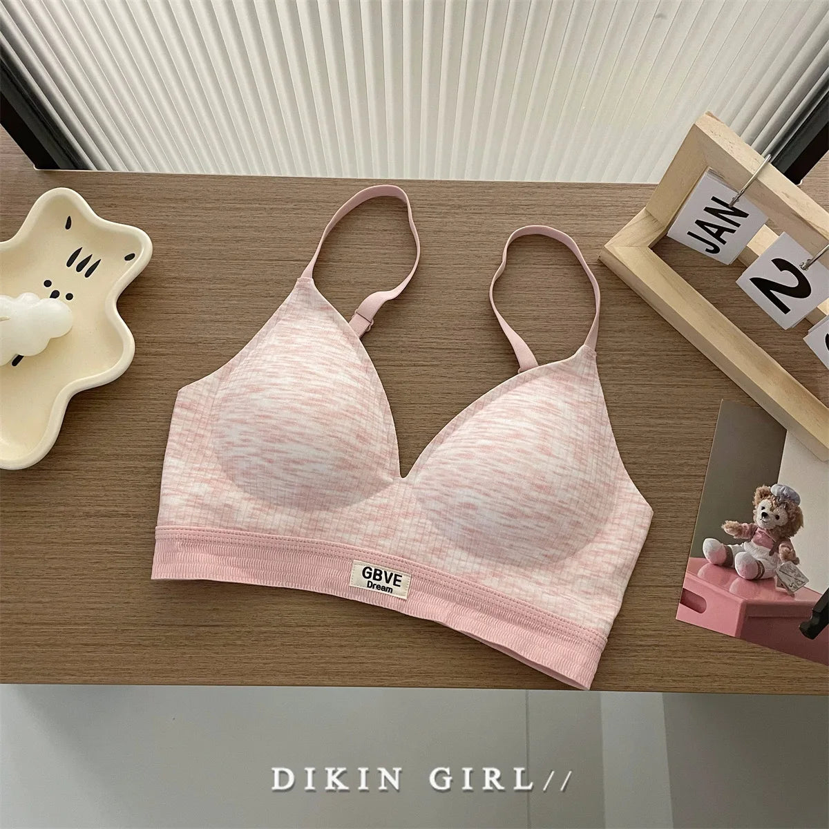 New Flat-chested Adjustable Underwear For Girls With Expanded Breasts, Small Breasts, Gathered Waist, Slim Sexy Bra