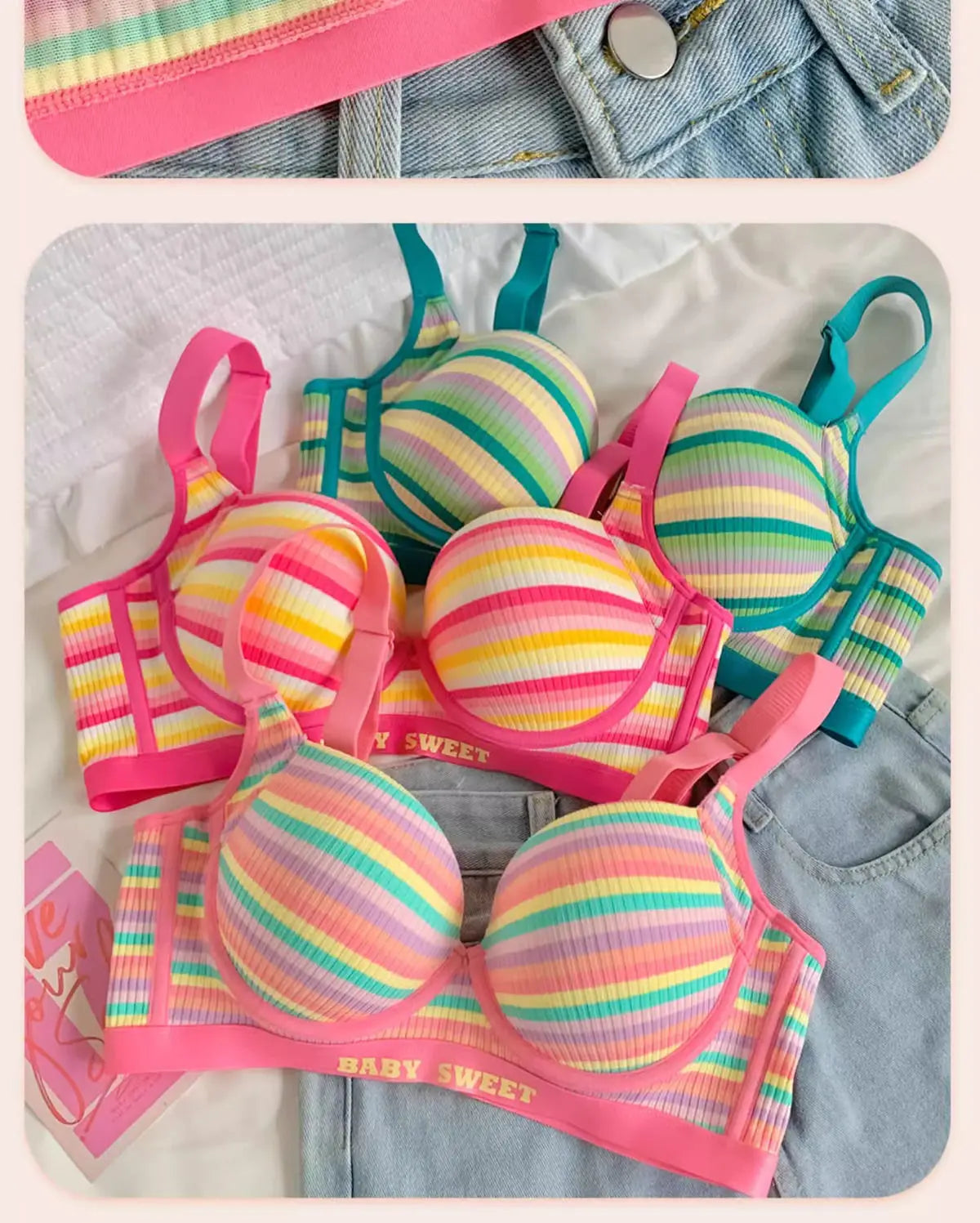 Sexy Seamless Rainbow Bralette