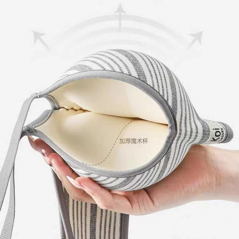 Women’s Seamless One-Piece Wire-Free Lingerie, Contrast Stripe Bra