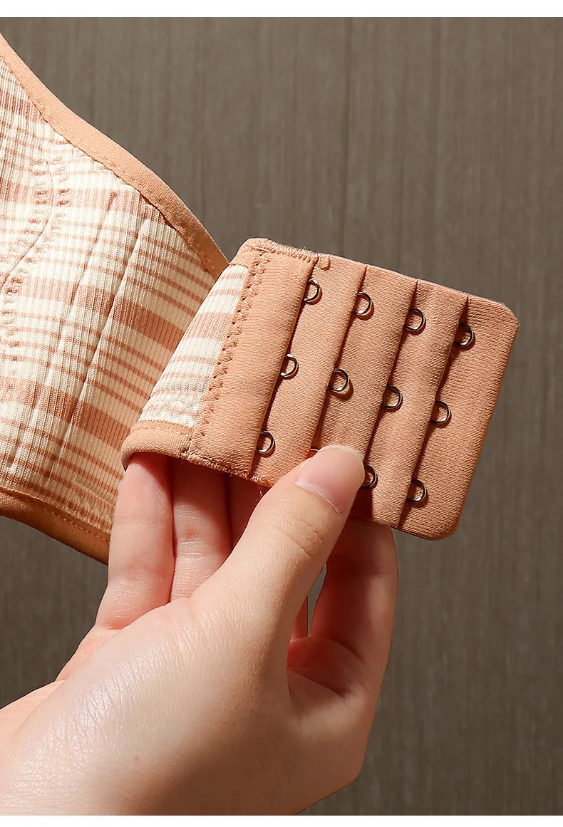 Women’s Seamless One-Piece Wire-Free Lingerie, Contrast Stripe Bra