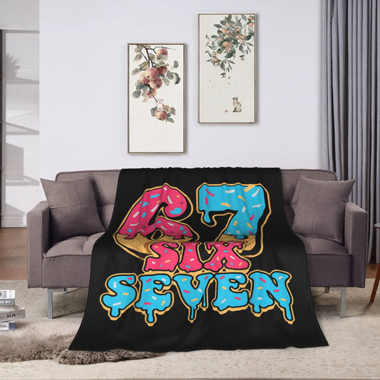 Six Seven Ice Cream Drip Meme 67 Blanket