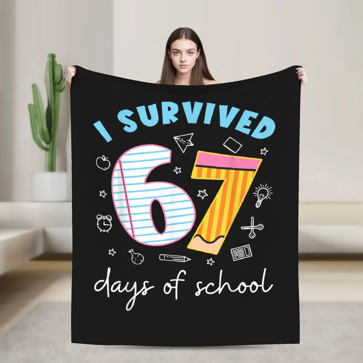 Six Seven Ice Cream Drip Meme 67 Blanket