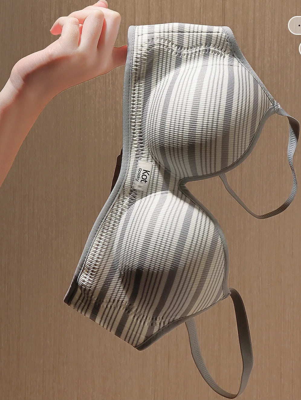 Women’s Seamless One-Piece Wire-Free Lingerie, Contrast Stripe Bra